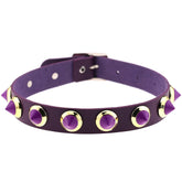 Lila Gothic Leder Chokers